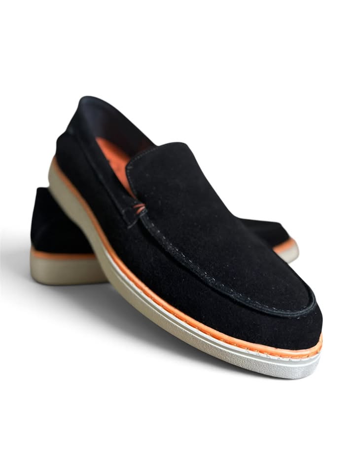 Loafer Velours Bleu Marine VEL VORA | Cuir Naturel