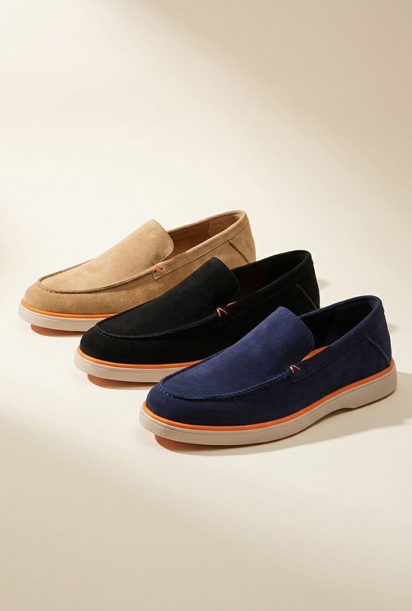 Détail du mocassin VELVORA Bronze