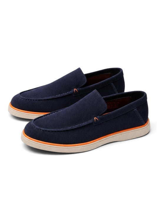 Loafer Velours Bleu Marine VEL VORA | Cuir Naturel